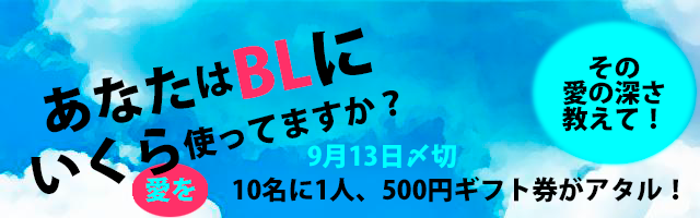 あなたはBLにいくら使っていますか？アンケート